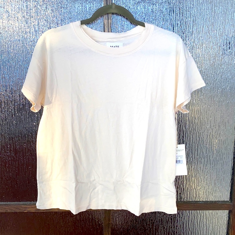 MATE the Label Short Sleeve Tee in Light Cream